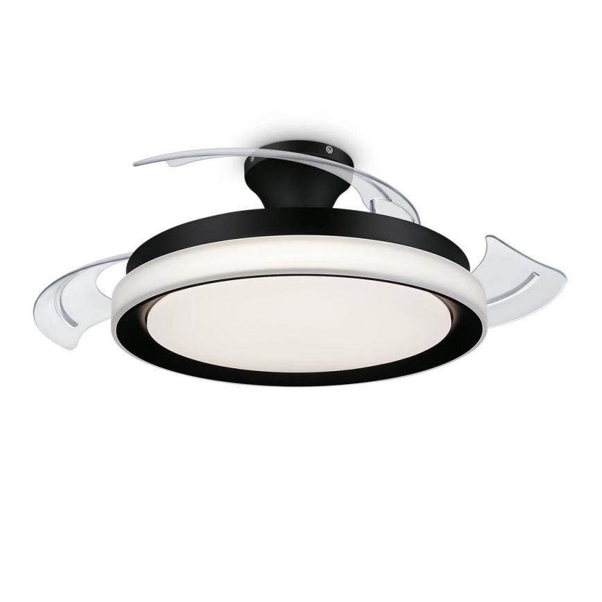 Philips - LED-Deckenleuchte mit Ventilator BLISS LED/35W/230V 5500/4000/2700K schwarz + Fernbedienung
