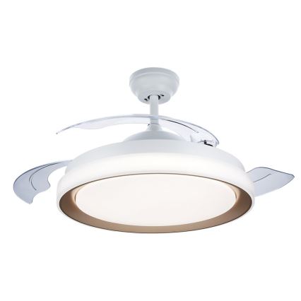 Philips - LED-Deckenleuchte mit Ventilator, 35 W, 230 V, 5500/4000/2700 K, goldfarben + Fernbedienung