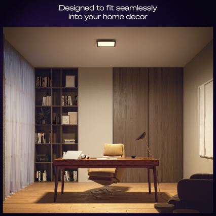 Philips - Hue AURELLE LED-Deckenleuchte, dimmbar, 19W/230V, 2200-6500K, 30x30 cm, schwarz