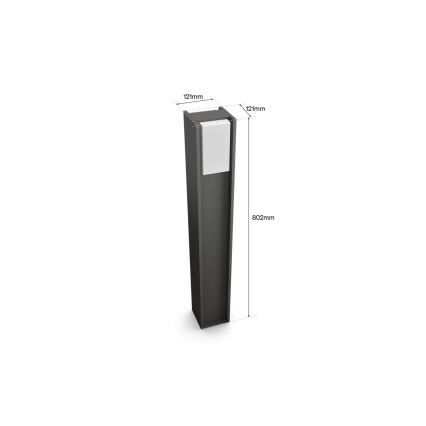Philips - LED-dimmbare Außenleuchte Hue TURACO 1xE27/8,1W/230V 80 cm IP44