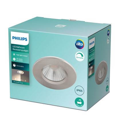 Philips - LED Dimmbare Badezimmerleuchte LED/5,5W/230V 2700K IP65