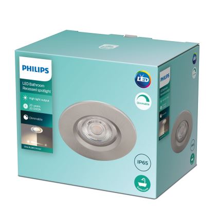 Philips - LED-Dimmbare Badezimmerleuchte LED/5W/230V 2700K IP65