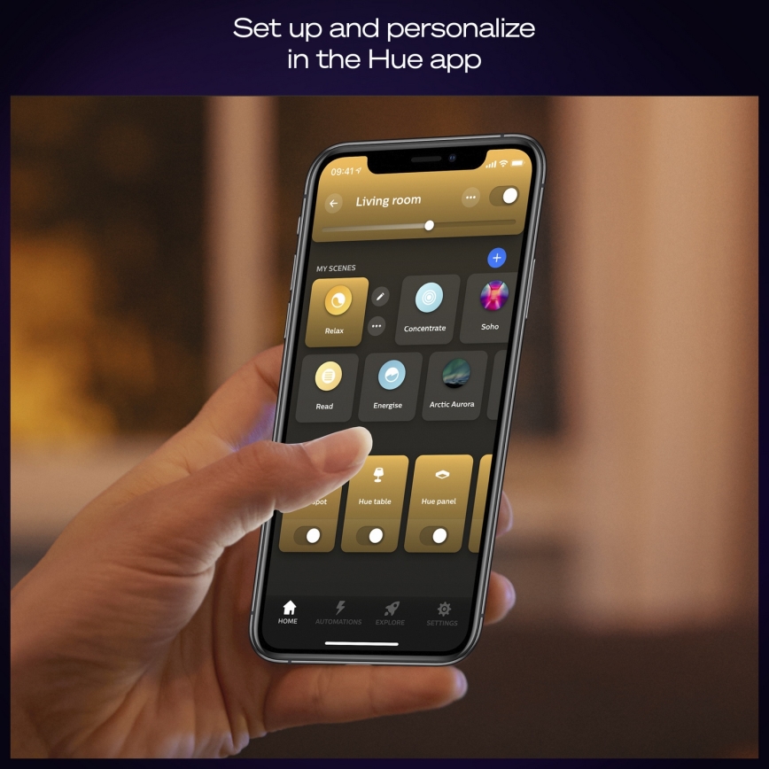 Philips - dimmbare LED-Deckenleuchte Hue AURELLE LED/19W/230V 2200-6500K 30x30 cm weiß