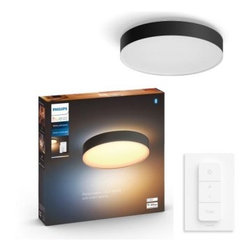 Philips - LED dimmbare Deckenleuchte Hue LED/33,5W/230V 2200-6500K Ø 425 mm schwarz + Fernbedienung