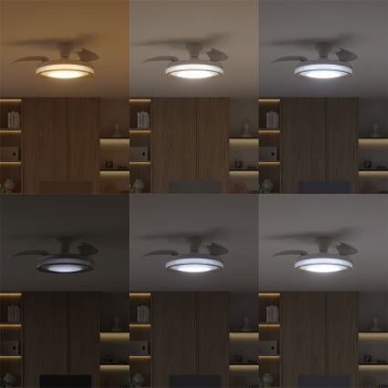 Philips - LED-dimmbare Deckenleuchte mit Ventilator BLISS LED/35W/230V weiß + Fernbedienung