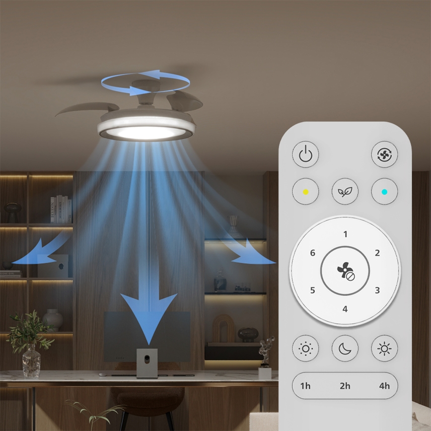 Philips - Dimmbare LED-Deckenleuchte mit Ventilator BLISS LED/35W/230V weiß + Fernbedienung
