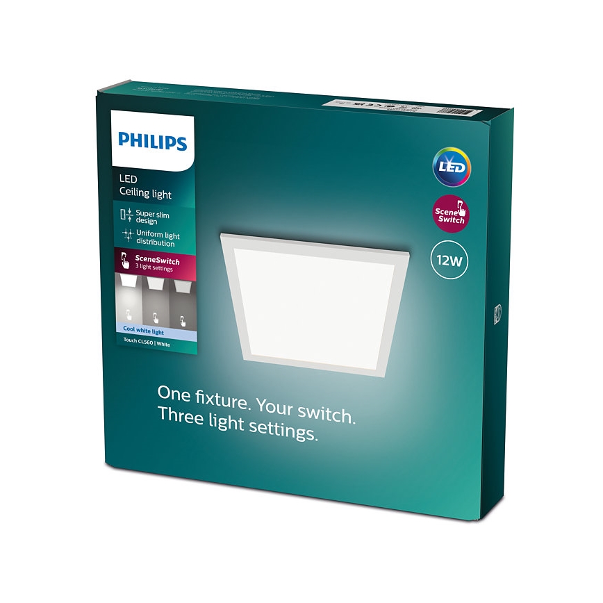 Philips - LED dimmbare Deckenleuchte SLIM SCENE SWITCH LED/12W/230V 4000K