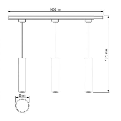 Philips - LED RGBW dimmbare Pendelleuchte mit Seilaufhängung im Schienensystem EASYLINK HUE 3xGU10/4,7W/230V 2200-6500K 1m weiß + Hue Bridge