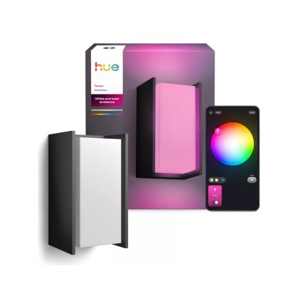 Philips - Dimmbare LED-Außenwandleuchte Hue TURACO White And Color Ambiance 1xE27/8,1W/230V 1000-20000K