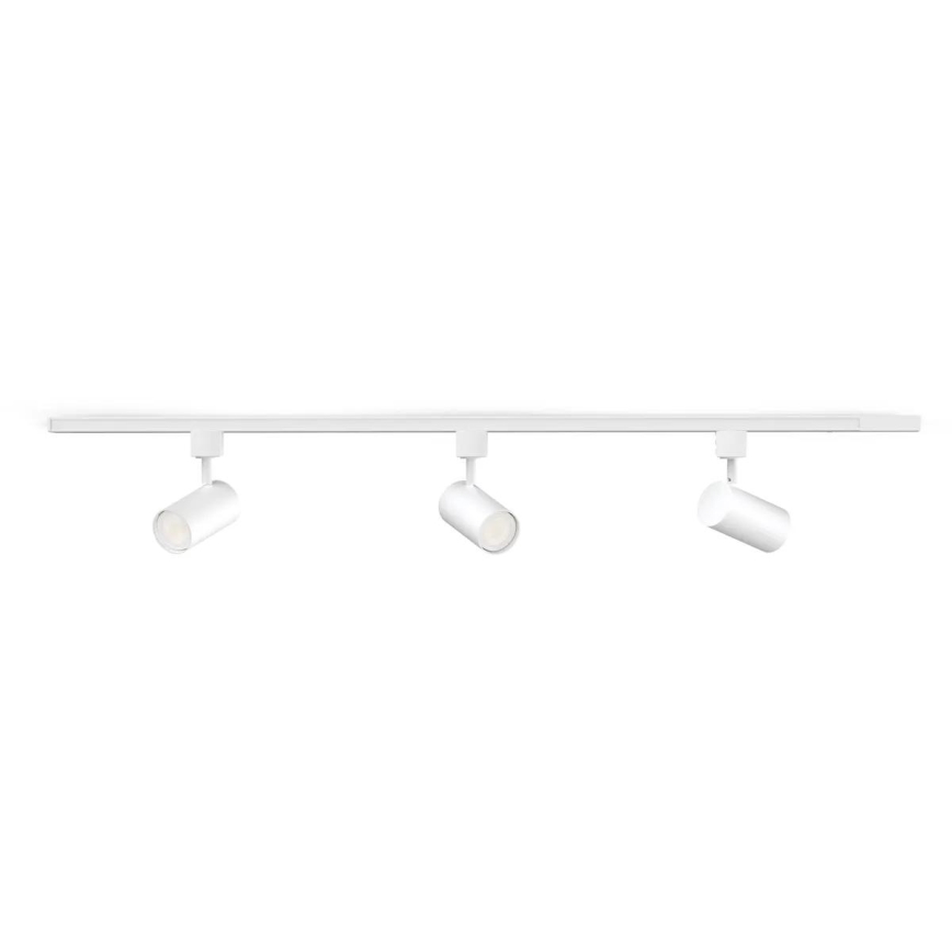 Philips - LED RGBW, dimmbarer Strahler im Schienensystem EASYLINK HUE, 3× GU10 / 4,7W / 230V, 2200–6500K, 1 m, weiß