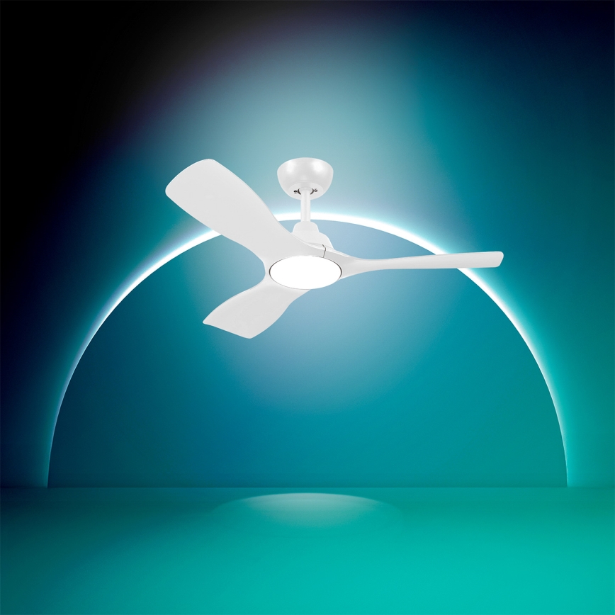 Philips - LED-dimmbarer Deckenventilator OLAS LED/24W/230V Ø 106 cm weiß + Fernbedienung