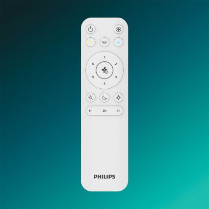 Philips - LED-dimmbarer Deckenventilator OLAS LED/24W/230V Ø 132 cm schwarz/braun + Fernbedienung