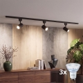 Philips - LED dimmbarer Schienenstrahler im EASYLINK-Schienensystem 3x GU10/7W/230V 1m schwarz