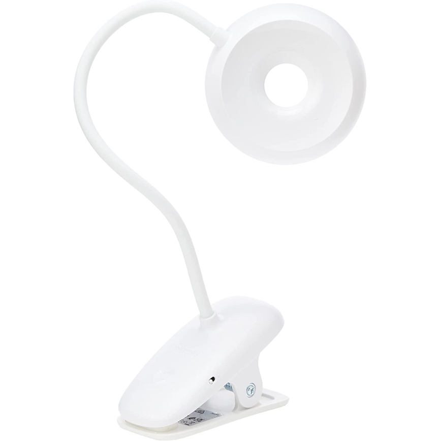 Philips - LED-Dimmleuchte mit Clip DONUTCLIP LED/3W/5V 1200 mAh CRI 90 Weiß