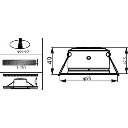 Philips - LED-Einbauleuchte LED/2W/230V 3000K