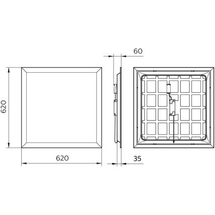 Philips - LED-Einbaupanel PROJECTLINE LED/36W/230V 62x62 cm