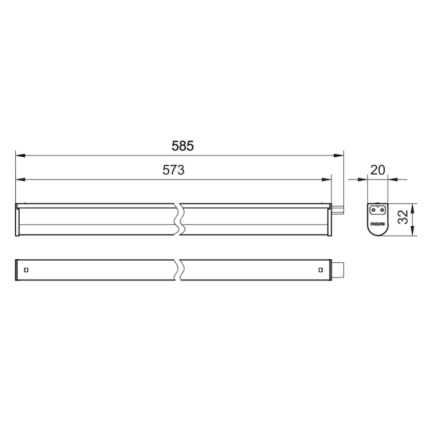 Philips - LED-Küchenunterbauleuchte PROJECTLINE LED/6,5W/230V 3000/4000/6500K