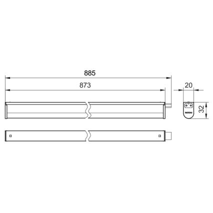 Philips - LED-Küchenunterbauleuchte PROJECTLINE LED/9,6W/230V 3000/4000/6500K