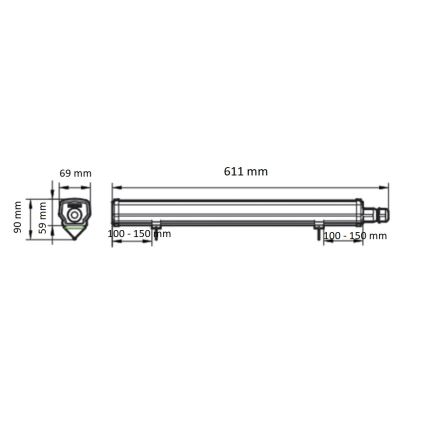 Philips - LED-Leuchtstoffarmatur LEDINAIRE LED/15W/230V 60 cm IP66