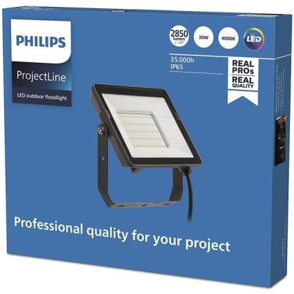 Philips – LED-Outdoor-Strahler PROJECTLINE LED/30W/230V IP65 4000K