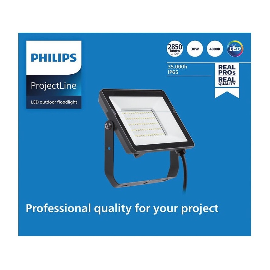 Philips – LED-Outdoor-Strahler PROJECTLINE LED/30W/230V IP65 4000K