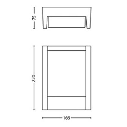 Philips - LED-Outdoor-Wandleuchte ARBOUR LED/3,8W/230V 2700K IP44
