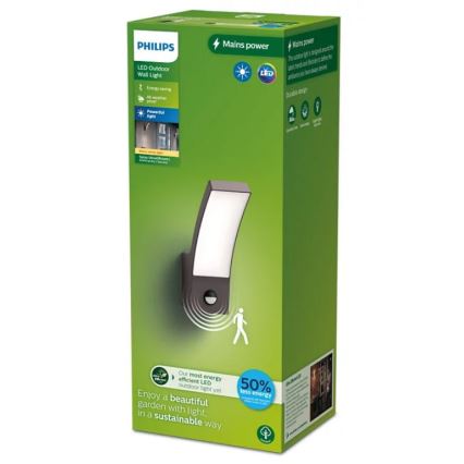 Philips - LED-Outdoor-Wandleuchte mit Sensor SPLAY LED/3,8W/230V IP44