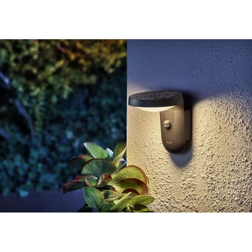 Philips – LED-Outdoor-Wandleuchte mit Sensor LED/9W/230V 2700K IP44