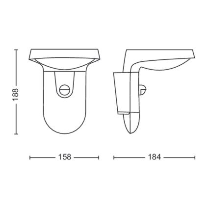 Philips – LED-Outdoor-Wandleuchte mit Sensor LED/9W/230V 2700K IP44