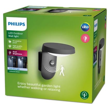 Philips – LED-Outdoor-Wandleuchte mit Sensor LED/9W/230V 4000K IP44