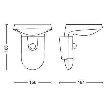 Philips – LED-Outdoor-Wandleuchte mit Sensor LED/9W/230V 4000K IP44