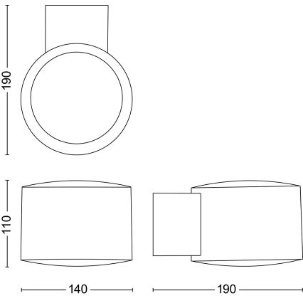 Philips - LED-Wandleuchte für den Außenbereich OTIS LED/4,3W/230V 2700K IP44
