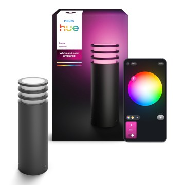 Philips - LED RGB dimmbare Außenleuchte Hue LUCCA 1xE27/8,1W/230V 25 cm 1000-20000K IP44