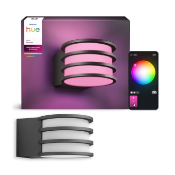 Philips - LED RGB dimmbare Außenwandleuchte Hue LUCCA 1xE27/8,1W/230V 1000-20000K IP44