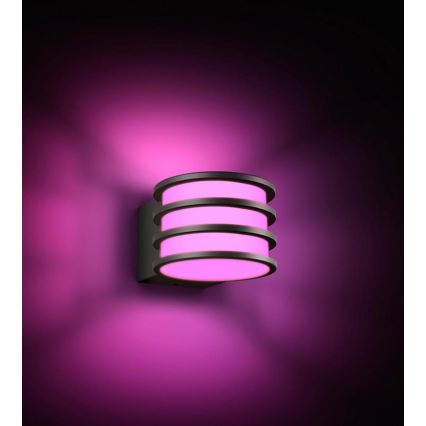 Philips - LED RGB dimmbare Außenwandleuchte Hue LUCCA 1xE27/8,1W/230V 1000-20000K IP44