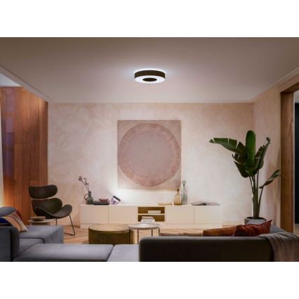 Philips - LED RGB Dimmable ceiling light Hue INFUSE LED/33,5W/230V 2000-6500K d. 381 mm black