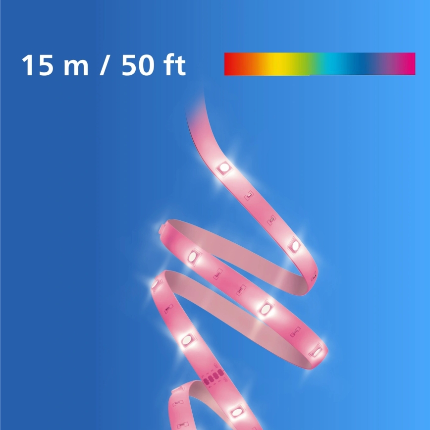 Philips -LED RGB dimmbarer Streifen SMART STRIP 15m LED/20W/230V 2200-6500K Wi-Fi
