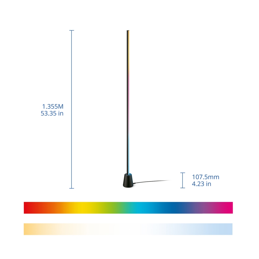 Philips - LED RGBIC dimmbare Stehleuchte GRADIENT LED/9,7W/230V 2200-6500K Wi-Fi