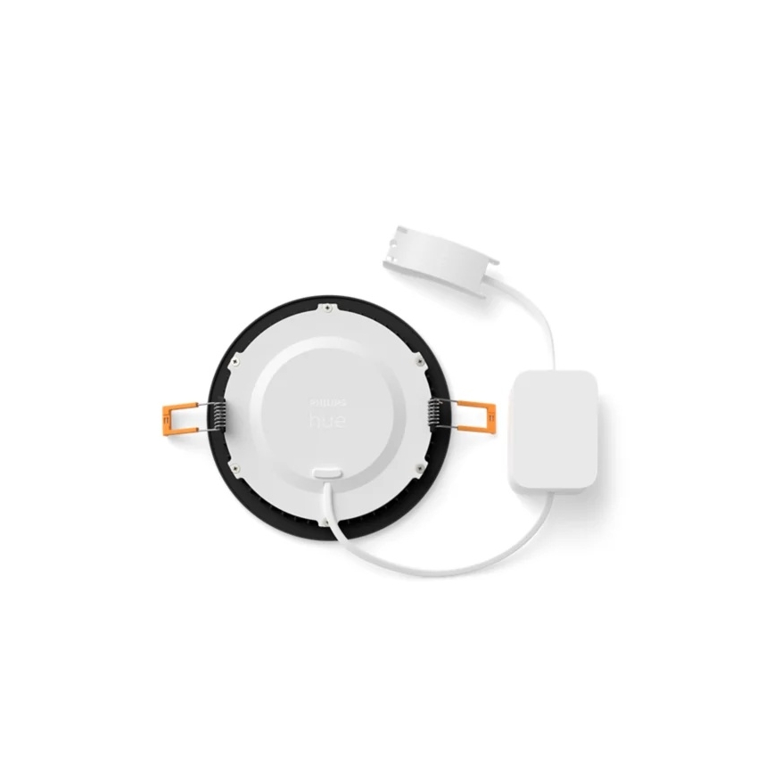Philips - LED RGBW dimmbare Badezimmer-Einbauleuchte Hue SLIM LED/12W/230V 1000-20000K schwarz IP44