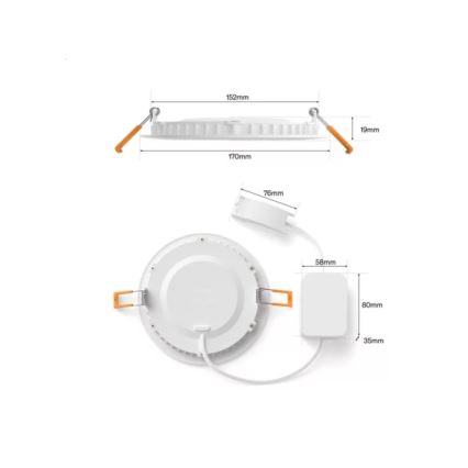 Philips - Dimmbare RGBW-LED-Einbauleuchte für Badezimmer Hue SLIM LED/12W/230V 1000-20000K weiß IP44