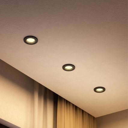 Philips - LED RGBW dimmbarer Einbaustrahler PERIDOT 1xGU10/6,5W/230V 2700-6500K schwarz
