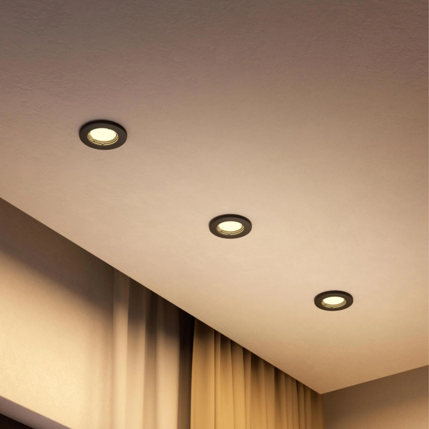 Philips - LED RGBW dimmbarer Einbaustrahler PERIDOT 1xGU10/6,5W/230V 2700-6500K schwarz