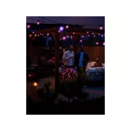 Philips - LED RGBW dimmbare Außen-Lichterkette Hue FESTAVIA 10xLED 7m IP65