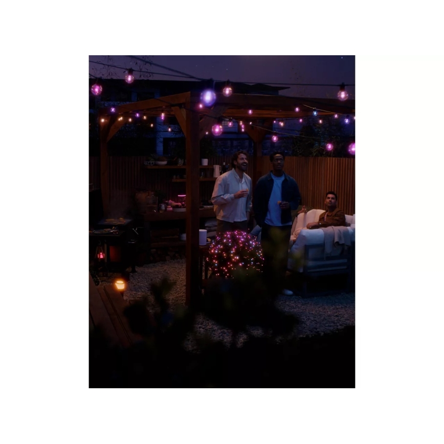 Philips - LED RGBW dimmbare Außen-Lichterkette Hue FESTAVIA 10xLED 7m IP65