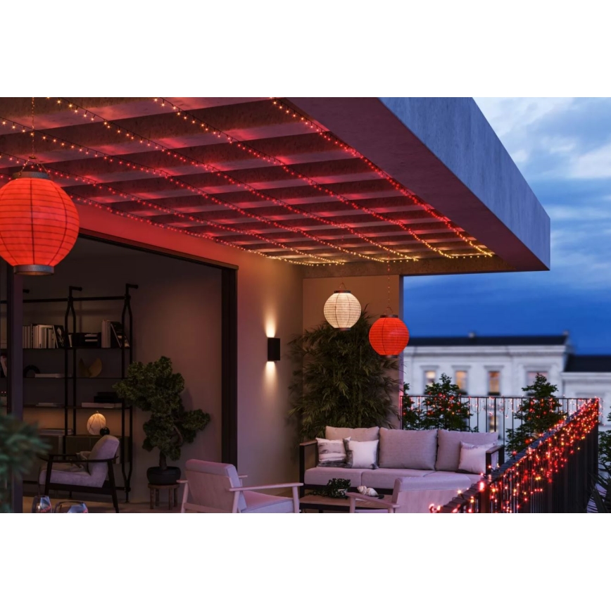 Philips - LED RGBW dimmbare Außen-Lichterkette HUE WHITE AND COLOR AMBIANCE 500xLED 44,4 m 2000-6500K IP54