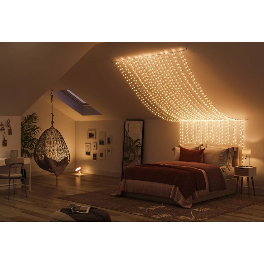 Philips - LED RGBW dimmbare Außen-Lichterkette HUE WHITE AND COLOR AMBIANCE 500xLED 44,4 m 2000-6500K IP54
