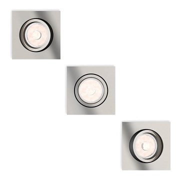 Philips - LED RGBW dimmbare Einbauleuchte DONEGAL 3xGU10/4,8W/230V + Fernbedienung