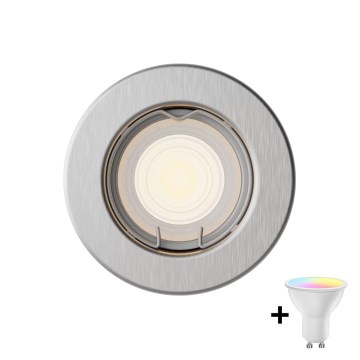 Philips - LED RGBW dimmbare Einbauleuchte PERIDOT 1xGU10/6,5W/230V 2700-6500K Silber