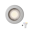 Philips - LED RGBW dimmbare Einbauleuchte PERIDOT 1xGU10/6,5W/230V silber + Fernbedienung