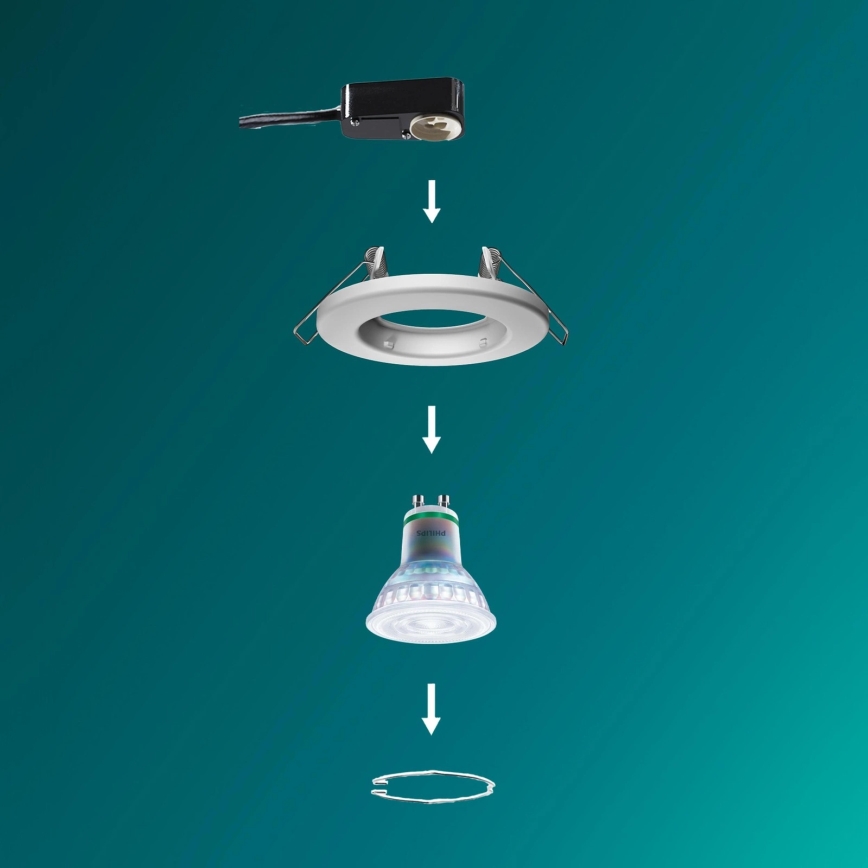 Philips - LED RGBW dimmbarer Einbaustrahler PERIDOT 1xGU10/6W/230V weiß + Fernbedienung